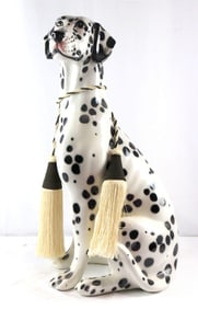 Italain Life Sized Porcelain Dalmatian Sculpture