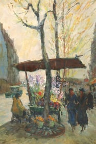Konstantin Korovin "Paris Avenue D'Orleans" Oil on Canvas
