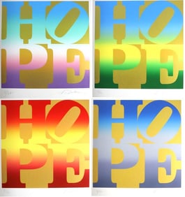 Robert Indiana "Four Seasons of Hope" Gold Silkscreen Portfolio
