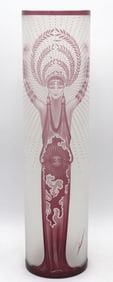 Erte "Diana" Limited Edition Glass Vase