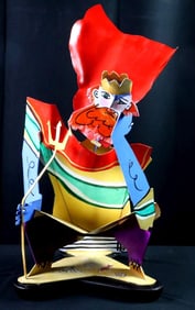 Erin Tendler (American, 20th C.) "Poseidon" Mixed Media Sculpture