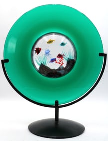 Elio Rafaelli Murano Art Glass Aquarium Sculpture