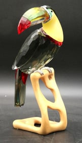 Swarovski "Toucan" Black Diamond Crystal Sculpture