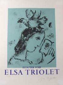 Marc Chagall "Elsa Triolet" Lithograph