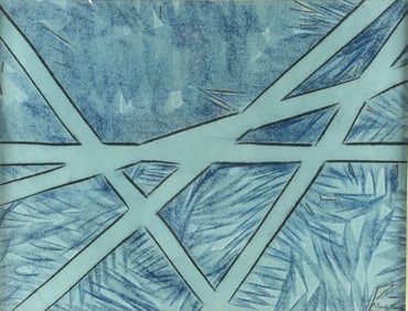 Attr. Robert Burle Marx (Brazilian, 1909-1994) Acryic, Gouche Painting