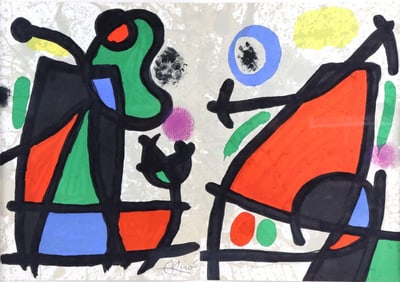 Joan Miro "Derriere le Miroir" Signed Lithograph