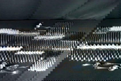 113 Pc. Ercuis "Citeaux" Sterling Dinner Flatware Set
