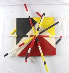 Sandú Darié (Romanian, 1908–1991) Kinetic Mixed Media Wood Sculpture