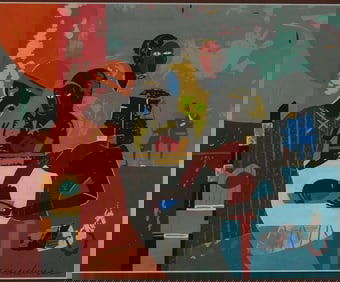 Romare Bearden 'Salome' Screenprint