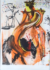 After Salvador Dali (Spanish, 1904-1989) "Butterfly Bullfighter" Lithograph
