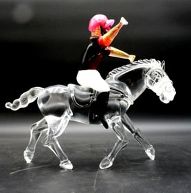 Pino Signoretto Equestrian Murano Glass Sculpture