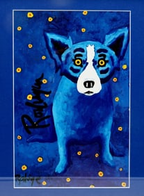 George Rodrigue "Blue Dog" Signed Print, Framed