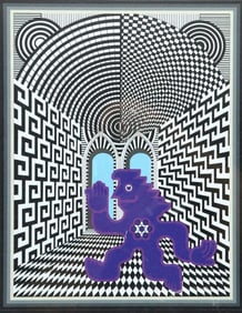 Pedro Friedeberg "Te Saluda Energumeno Azul" Silkscreen