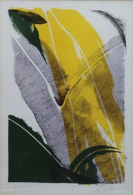 Paul Jenkins "Seeing Voice Welsh Heart" Lithograph