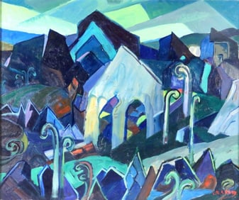 Leighton R. Cram (American, 1895-1981) Oil on Canvas