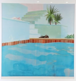 Signed David Hockney "Pool and Steps" Poster