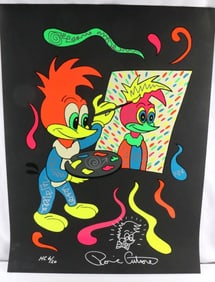 Ronnie Cutrone "Putting Your Face On" Serigraph