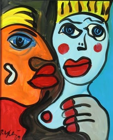 Peter Keil (German, b. 1942) Oil Painting on Wood