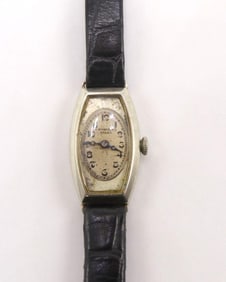 Antique Rolex 9Kt White Gold Ladies Wristwatch