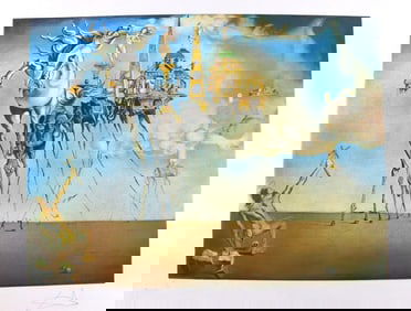 After Salvador Dali "The Temptation of St. Anthony" Lithograph