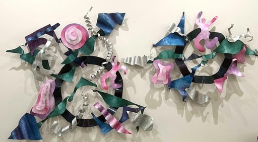 Steve Zaluski "Having Fun" Abstract Aluminum Sculpture