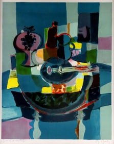 Marcel Mouly (French. 1918-2008) "Coupe a la Grappe de Raisin" Lithograph