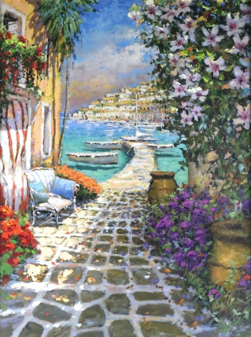 Marko Mavrovich (Croatianj, b.1960) "Last Pose of the Day" Giclee: Marko Mavrovich (Croatianj, b.1960) "Last Pose of the Day" Giclee. Numbered on reverse. Total measurements with frame - 41" wide x 50" high. Have a similar item to sell? Contact us at