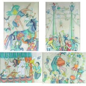 Francoise Deberdt "Le Cirque" Lithograph Suite