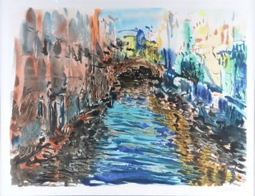 Marco Sassone "Santa Lucia" Serigraph