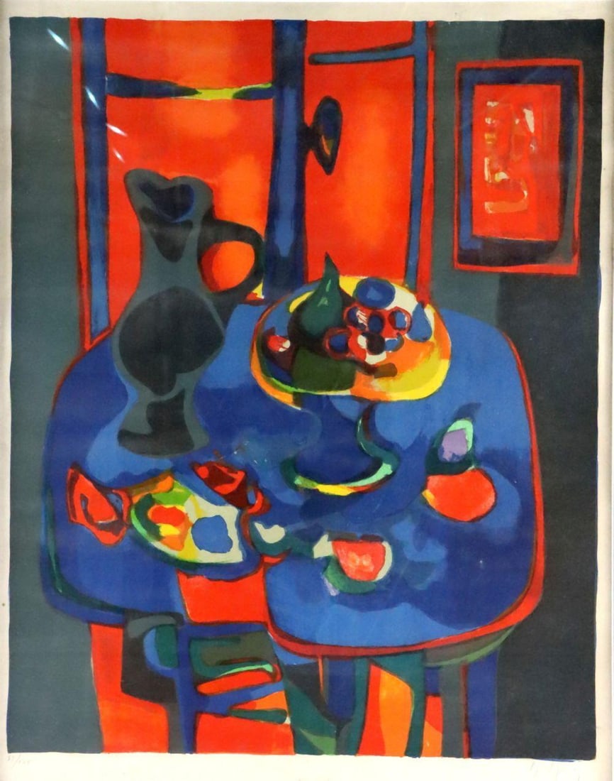 Marcel Mouly "Nature Morte aux Fenetre Rouge" Lithograph (1 of 5)