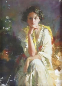 Pino Daeni "Yellow Shawl" Lithograph