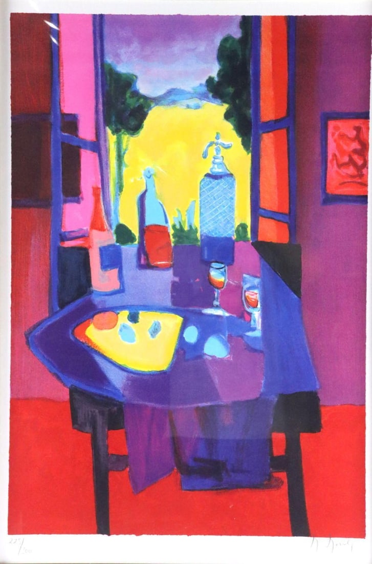 Marcel Mouly Limited Edition Still Life Lithograph: Marcel Mouly (French, 1918-2008) Limited Edition Still Life Lithograph. Measures approx. - 29" W x 37" H. Numbered 225/300. Hand signed in pencil along bottom right corner. Condition is overal