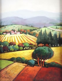 Signed C. Carl (American, 20th C.) Oil Painting on Canvas