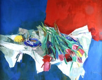 Nicola Simbari (Italian 1927-2012) Oil Painting on Canvas