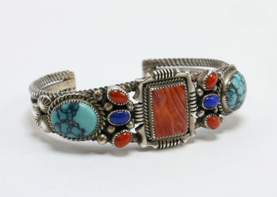 R. Bennett Sterling Silver & Semi-Precious Stone Cuff/Bracelet