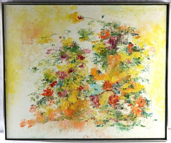 Large Unsigned Oil Painting on Canvas