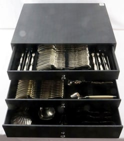 106 Pc. Puiforcat "Royal" French Sterling Silver Flatware Set