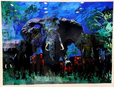 LeRoy Neiman "Elephant Stampede" Serigraph