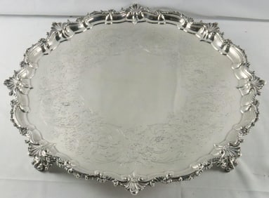 Rare Victorian John Samuel Hunt Sterling Silver Salver