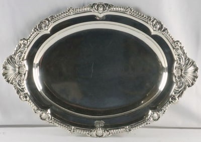 Important Paul Storr English Sterling Silver Serving Tray