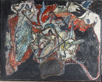 Jacques Doucet (French, 1924-1994) Oil Painting on Canvas