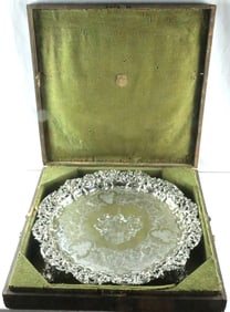 Rare William Eley II, London Sterling Salver with Fitted Case