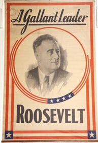 Franklin D. Roosevelt "A Gallant Leader" 1932 Campaign Poster