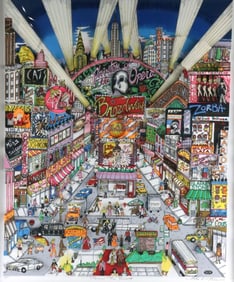 Charles Fazzino "Regards From Broadway" 3-D Serigraph
