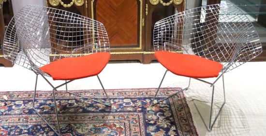 Pair of Harry Bertoia for Knoll "Diamond" Chairs