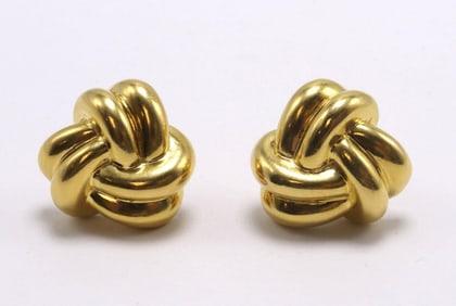 Vintage Van Cleef & Arpels 18Kt Yellow Gold Ladies Earrings