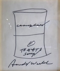 Attr. Andy Warhol "Campbell's Tomato Soup" Drawing