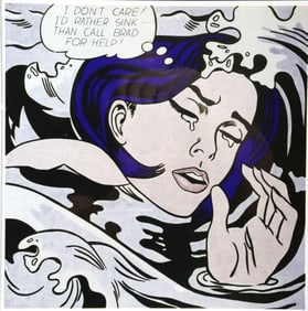 Roy Lichtenstein "Drowning Girl" Offset Lithograph