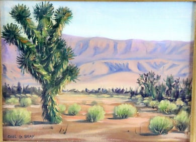 Carl G. Bray (American, 1917-2011) Southwestern Oil Painting on Panel