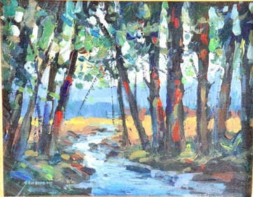 Michael Schofield "Hidden Creek" Oil Painting on Panel